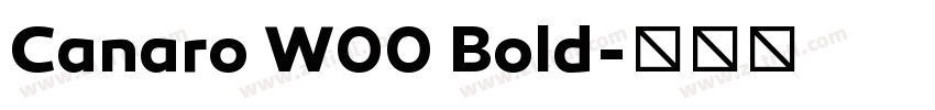 Canaro W00 Bold字体转换